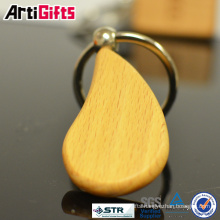 Hottest cheap blank customized logo wooden key ring